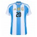 Camisa de Futebol Argentina Alexis Mac Allister #20 Equipamento Principal Copa America 2024 Manga Curta